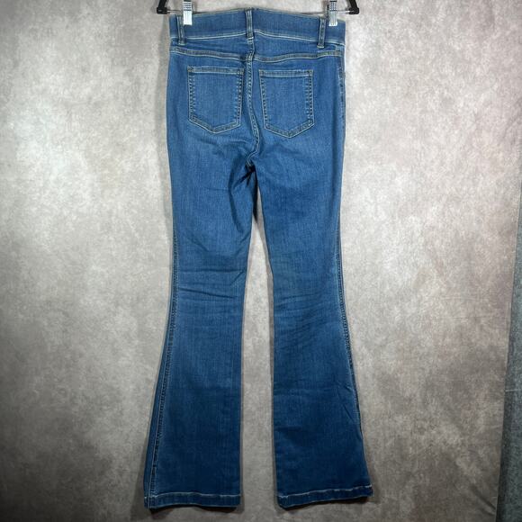 Spanx Bootcut Jegging Jeans Womens Small Blue Medium Wash Denim Pull On Stretch - Picture 5 of 12